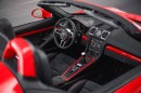 Guards Red Porsche Boxster Spyder interior
