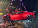 Gucci Lamborghini Huracan ended up in Austrian lake after driver mistook the gas pedal for the brake