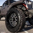 Gunmetal Jeep Gladiator RS Edition 4 in lifted on Forgiato 24s