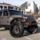 Gunmetal Jeep Gladiator RS Edition 4 in lifted on Forgiato 24s