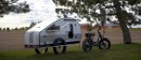 Guy builds DIY camper trailer to go with his moped