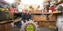 Guy builds a wheel with 14 legs