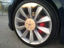 Tesla Model S see-through DIY aero wheels