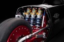 Triumph Rocket III Streamliner front suspensions by Ohlins