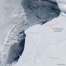 Halloween Crack and the Brunt Ice Shelf on October 25, 2022