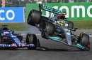 Lewis Hamilton and Fernando Alonso Spa Crash