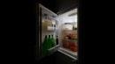 A fridge with its door opened