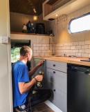 Kieran and Alice converted an old Luton van into Hattie, their home on wheels