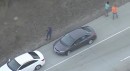 30 Plus Drivers with deflated tires California freeway