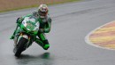 Nicky Hayden racing in the rain