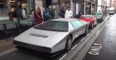 The Aston Martin Bulldog shows off for the crowd in Mayfair, central London