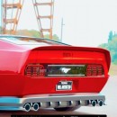 1971 Ford Mustang Mach 1 Bronco restomod rendering by wb.artist20