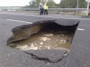 "Small" pothole spotted in Hungary