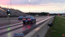 Dodge Challenger SRT Hellcat drag races CTS-V, Hellcat Charger, Q50 S, Trans Am, S550 Mustang on DRACS