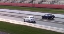 Dodge Challenger Hellcat Redeye vs Audi S8 drag race