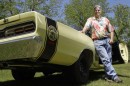 John Hovas, the owner of the Hemi Hideout in Texas, a must-see for vintage muscle fans