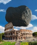 Dimorphos asteroid size compared to Rome Colosseum