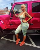 Amber Rose's Pink-Wrapped Jeep Wrangler