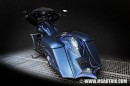 Harley-Davidson Blue Bat face on the fuel tank