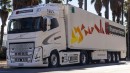 The longest distance traveled by a commercial electric truck so far