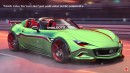 2028 Mazda MX-5 Miata EV rendering by Halo oto