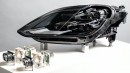 Porsche HD matrix LED headlights, cut-away view
