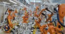 Robots at Volkswagen's Hanover Plant