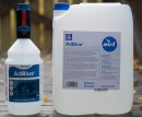 A 1.5-liter and a 10-liter AdBlue container