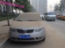 Dusty cars in China