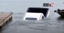 GMC Sierra Denali rolls off the boat ramp, drowns during live TV broadcast