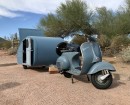 A DIY teardrop trailer and the towing Vespa scooter prove that downsizing can be cute, very awesome