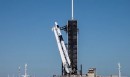 SpaceX Crew Dragon going vertical on the launch pad