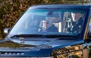 The Queen drives herself in her Range Rover