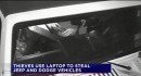 Thieves stealing a Jeep Grand Cherokee