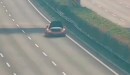 Lamborghini broken down on the highway gets hit by a Geely SUV