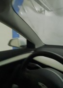 Hilarious incident in a Tesla Model 3 at an automated car wash water inside