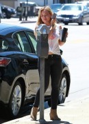 Hilary Duff Parks Her G-Wagon and Pays the Meter