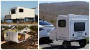 The Hitch Hotel trailer doubled its size in camp mode, to become a hotel room on wheels
