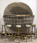 The globe-shaped bar from Hilter's yacht, the Aviso Grille