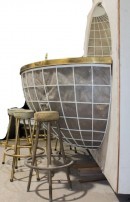 The globe-shaped bar from Hilter's yacht, the Aviso Grille