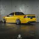 Holden Commodore Ute Rendered on Rotiform Wheels Is a Low-Riding Mullet
