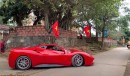 Homemade Ferrari 488 GTB is used to sell melons, helps move the entire inventory