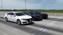 Honda Accord Turbo Smashes Arteon AWD and Dodge Charger GT in Drag Race