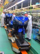Honda Gold Wing on the production line
