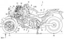 Honda 3-wheel leaning scooter patent sketch