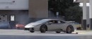 Hot Lamborghini Wife Slides Huracan Drift Car Around Supercars with Her Husband