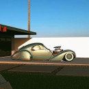 Hot-Rod 1937 Bugatti Type 57SC Atlantic Coupe rendering by abimelecdesign
