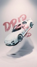 Dripping FD3S Mazda RX-7 rendering by the_kyza