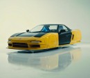 Hovering Acura NSX floating rendering by the_kyza