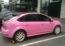 Matte Pink Ford Focus